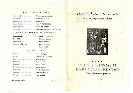 Şan Sineması Gösterileri: İstanbul - 1956